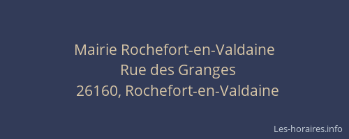 Mairie Rochefort-en-Valdaine