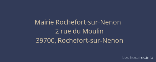 Mairie Rochefort-sur-Nenon