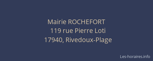 Mairie ROCHEFORT