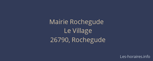 Mairie Rochegude
