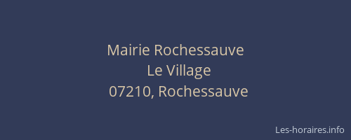 Mairie Rochessauve