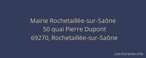 Mairie Rochetaillée-sur-Saône