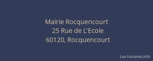 Mairie Rocquencourt