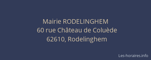 Mairie RODELINGHEM