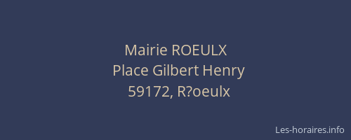 Mairie ROEULX