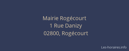 Mairie Rogécourt