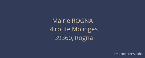 Mairie ROGNA