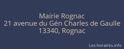 Mairie Rognac