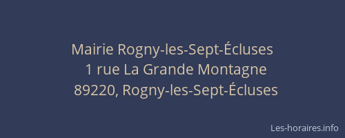 Mairie Rogny-les-Sept-Écluses