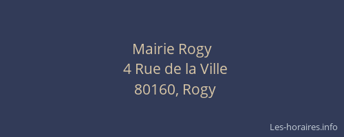 Mairie Rogy