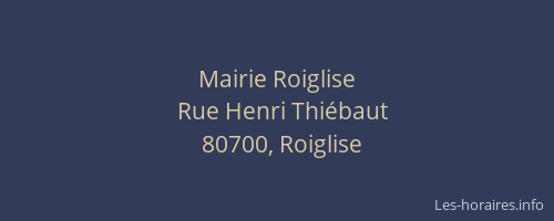 Mairie Roiglise