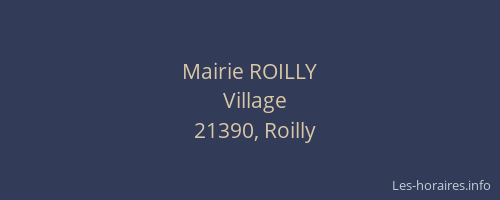 Mairie ROILLY