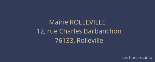 Mairie ROLLEVILLE