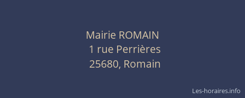 Mairie ROMAIN