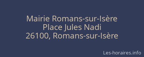 Mairie Romans-sur-Isère