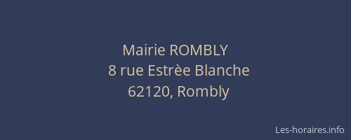 Mairie ROMBLY