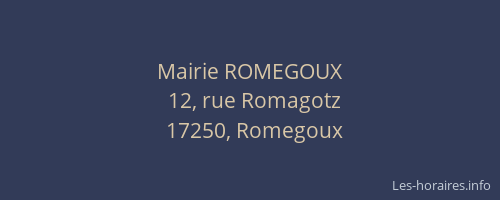 Mairie ROMEGOUX