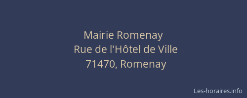 Mairie Romenay