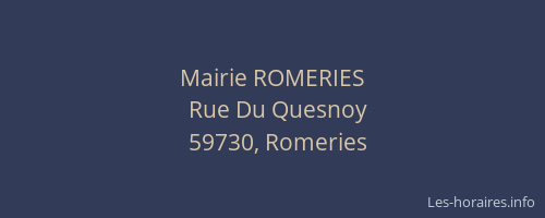 Mairie ROMERIES