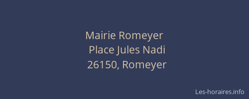 Mairie Romeyer