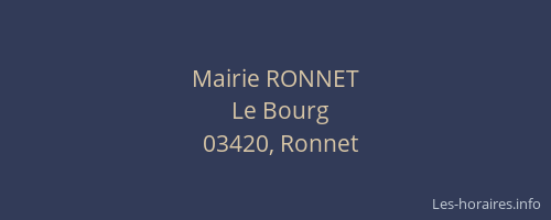 Mairie RONNET