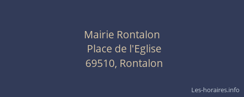Mairie Rontalon