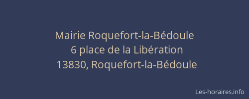 Mairie Roquefort-la-Bédoule