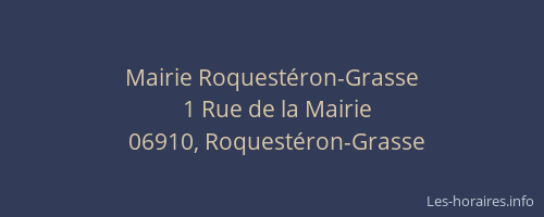 Mairie Roquestéron-Grasse
