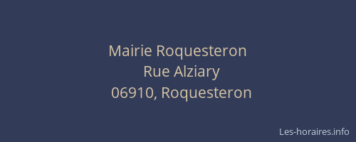 Mairie Roquesteron