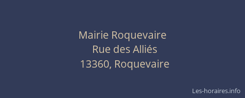 Mairie Roquevaire