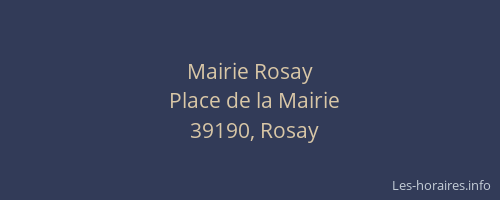 Mairie Rosay