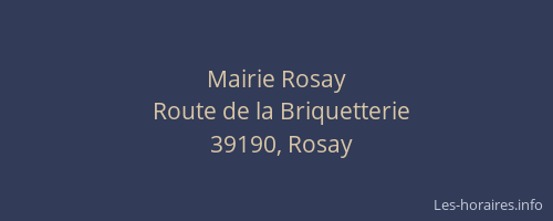 Mairie Rosay
