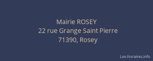 Mairie ROSEY