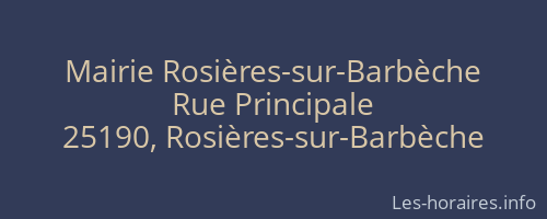 Mairie Rosières-sur-Barbèche