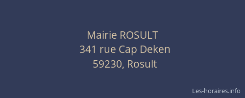 Mairie ROSULT