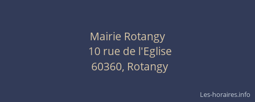 Mairie Rotangy