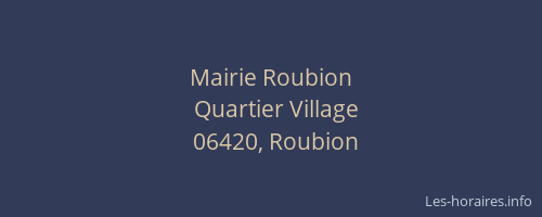 Mairie Roubion