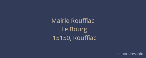 Mairie Rouffiac