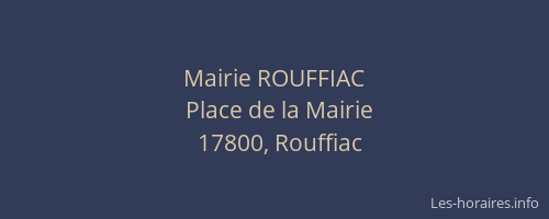 Mairie ROUFFIAC