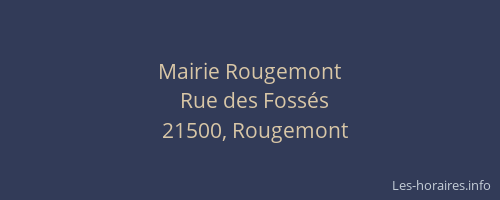 Mairie Rougemont