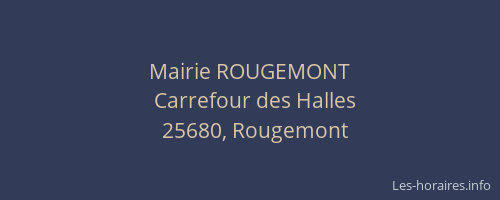 Mairie ROUGEMONT