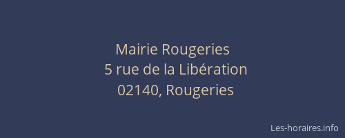 Mairie Rougeries