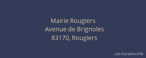 Mairie Rougiers