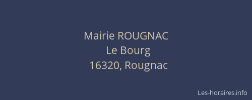 Mairie ROUGNAC