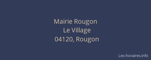 Mairie Rougon