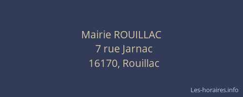 Mairie ROUILLAC