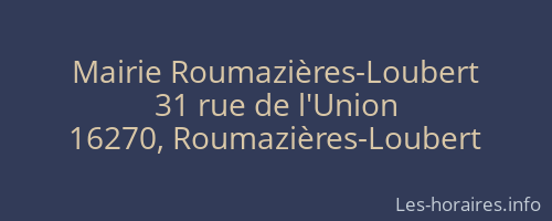 Mairie Roumazières-Loubert