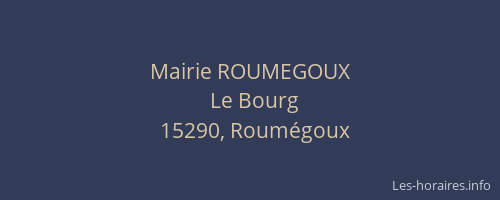 Mairie ROUMEGOUX