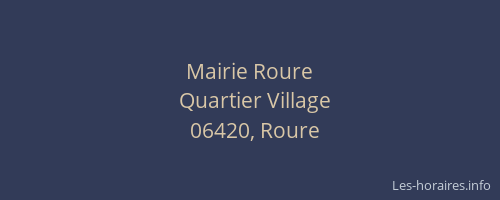 Mairie Roure
