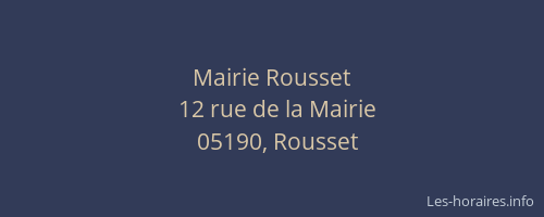 Mairie Rousset